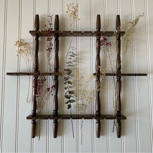 Vintage Wood 24 Spoon Souvenir Wall Display Rack